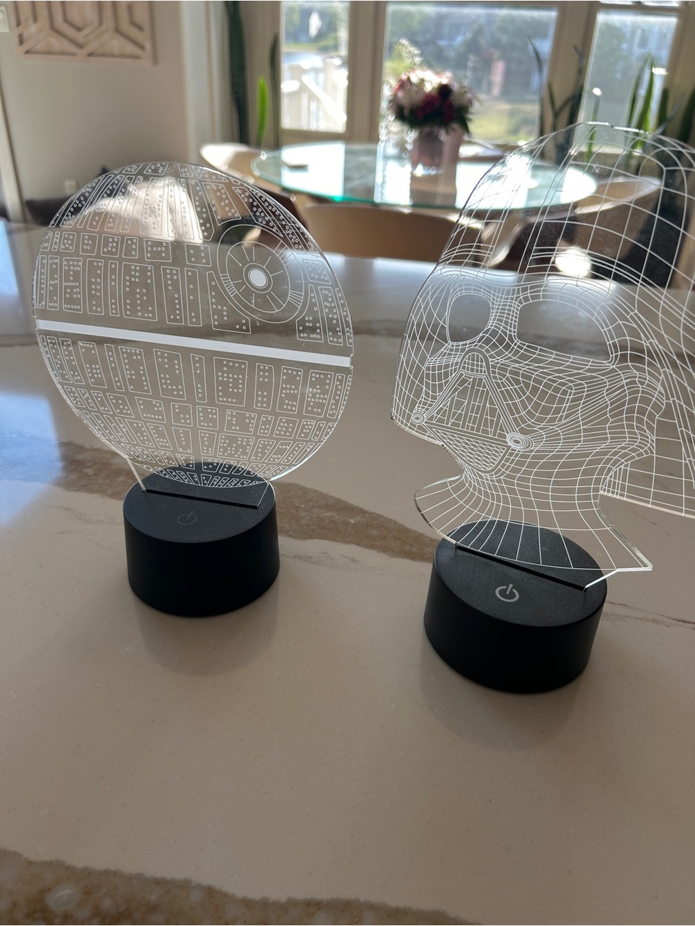 Star Wars 3D LED Illusion Night Lights - Clear Acrylic with color changes